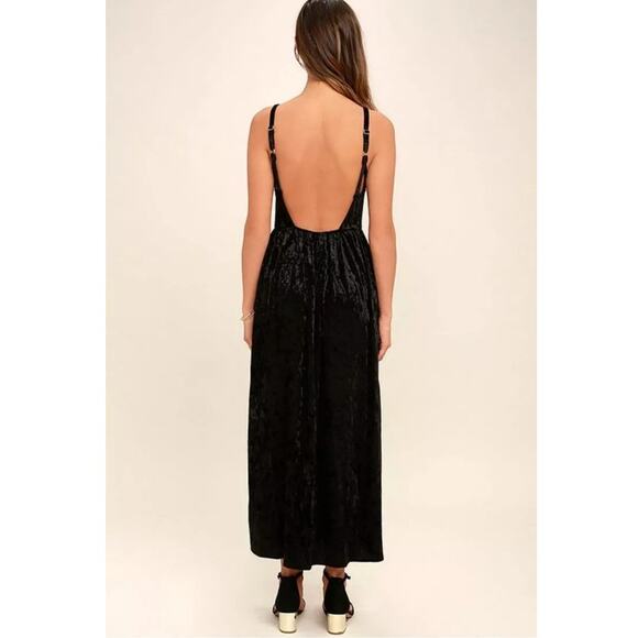 Somedays Lovin Erin Maxi Dress S Black Velvet Embroider Dark Romantic Whimsigoth - Picture 13 of 16